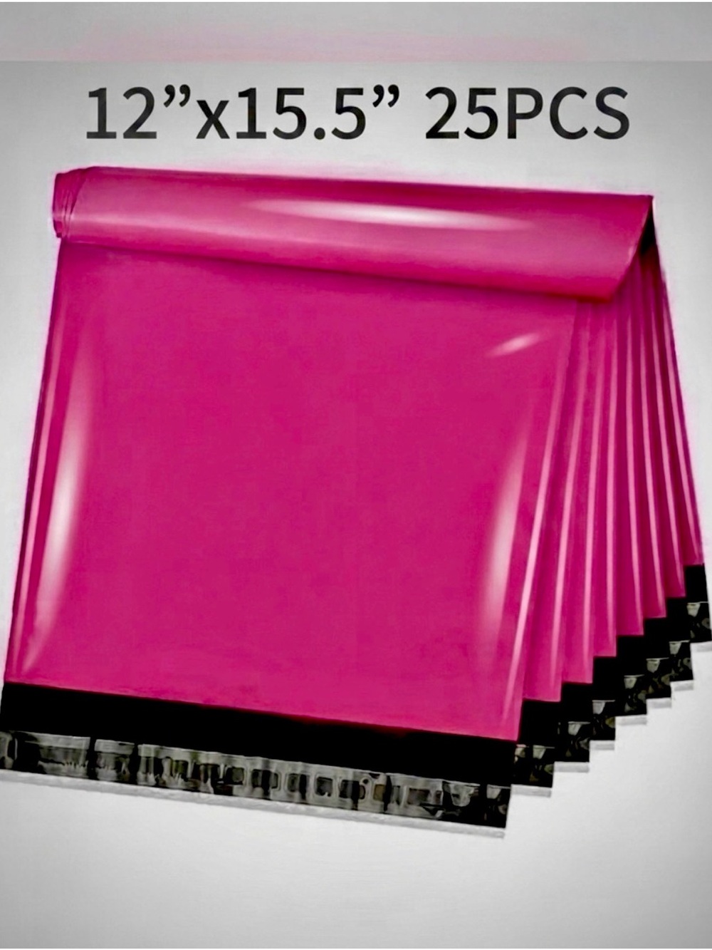 575pc Bundle: 25 Large Poly Mailers, 25 Cello Bags, 25 Cards & 500 Stickers - Picture 2 of 6